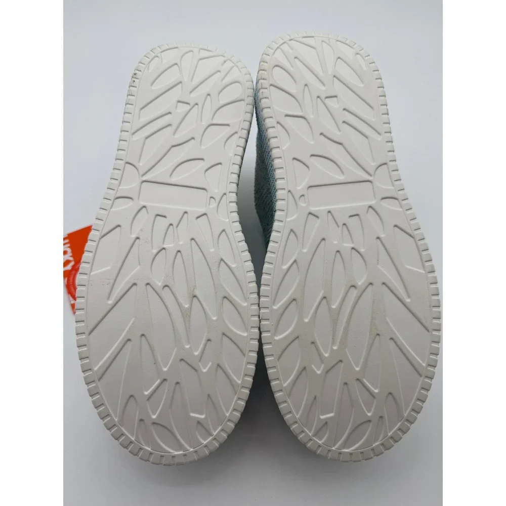 Women's Rhinestone Platform Sneaker Size 8 White‎ Sparkle Lace Up
